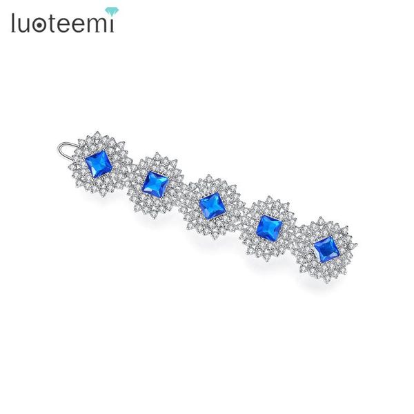

hair clips & barrettes luoteemi wedding accessories for women cubic zirconia clip bijoux cheveux bridal headwear tocados para el pelo de muj, Golden;silver
