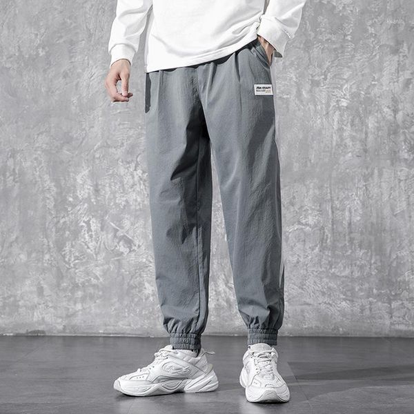 

men's pants 2021 spring autumn man plus size high waist loose thin outdoor simple harajuku streetwear all-match fashion casual, Black