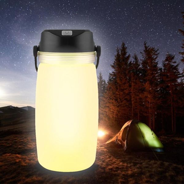 

water bottle outdoor usb charging camping travel bike cup creative luminous free