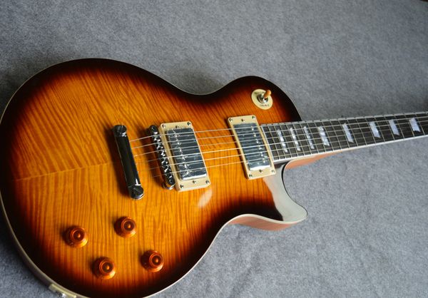 

lp electric guitar body mahogany flame maple wood