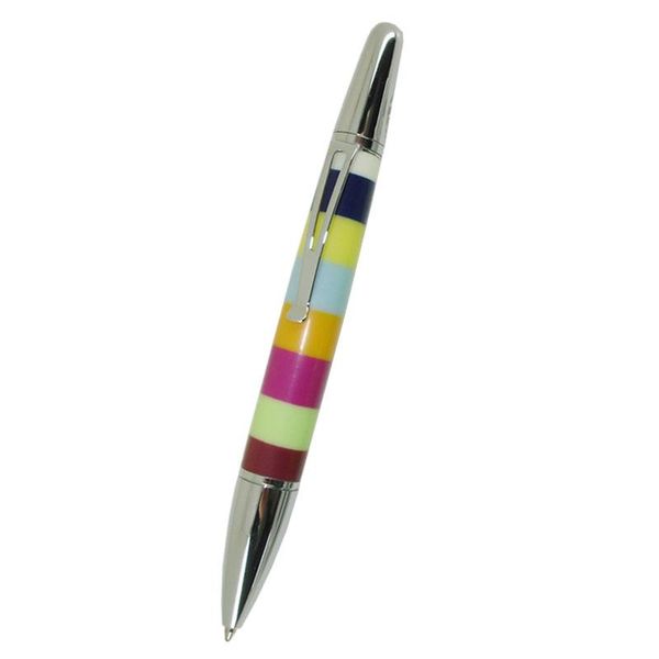 

colorful rings design ballpoint pen 44g metal heavy unique capacitated pens for lady's gifts retractable writing instrument, Blue;orange