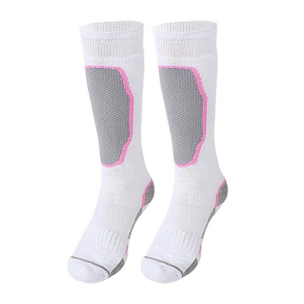 

thermal snow skiing socks warm long breathable sports stocking winter high performanc snowboard 2/4 pairs wool, Black