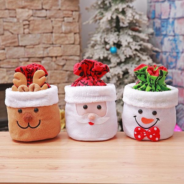 

christmas decorations cute gift bags santa claus snowman elk candy bag tree decoration kid's xmas storage container