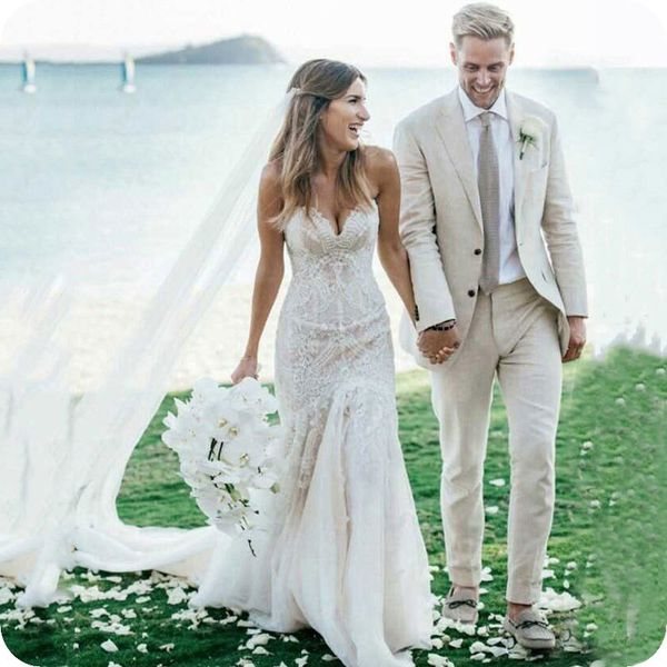 

men's suits & blazers summer ivory linen groom tuxedos beach wedding for men sim fit terno masculino costume homme 2piece groomsme, White;black
