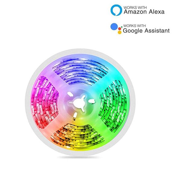

gosund 2.8m rgb led strip light smart wifi tv backlight for 40-60 inch screen works with alexa google home strips