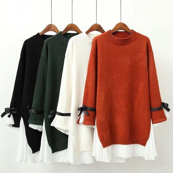 

maternity dresses fake two sweater, White