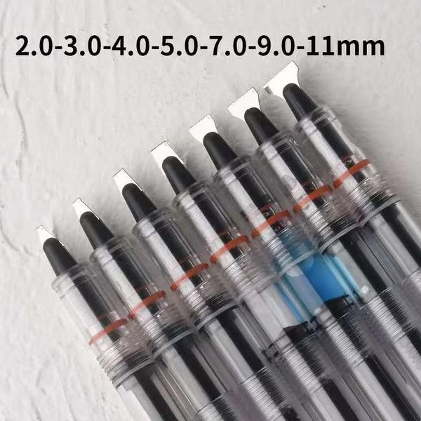 

fountain pens 1pc chinese parallel pen clear ink 2/3/4/5/7/9/11mm nib optional stationery office school supplies