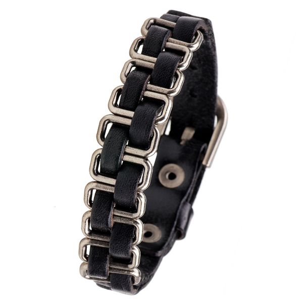 

multilayer hand-knitted braid leather bracelet men friendship charm belt modeling bracelets jewelry, Golden;silver