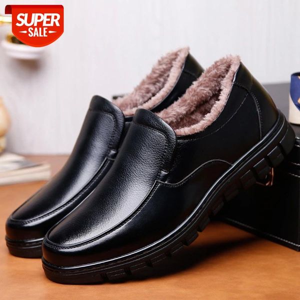 

winter warm fur loafers men leather casual shoes footwear non-slip thick sole fashion men's sneakers moccasins #rd2r