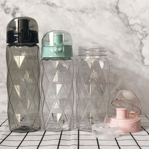

water bottles 500ml plastic bottle simple design leak-proof portable sports travel space botella de agua