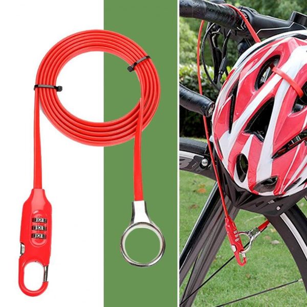 

bike locks solid lightweight bicycle helmet code steel cable wire lock for outdoor