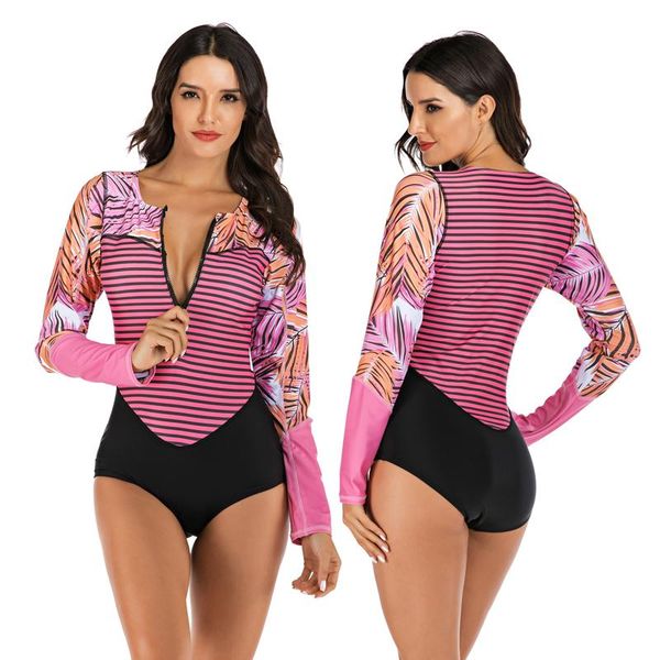 

women's swimwear drozeno 2021 women long sleeve swimsuit one piece crochet bikini beachwear, White;black