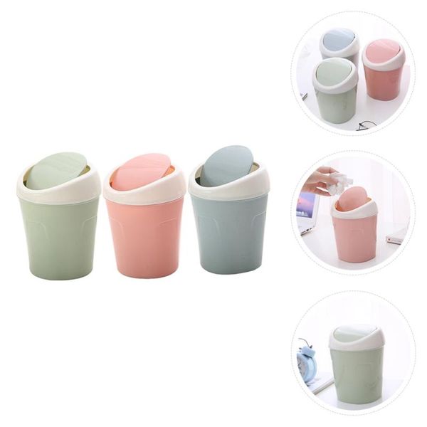 

waste bins 3pcs home trash mini deskgarbage storage lovely litter