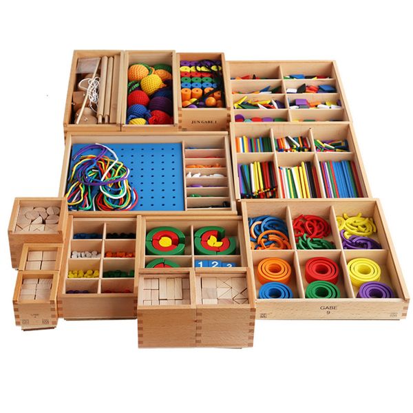 Materiali giocattolo in legno Montsori 15 in 1gam Puzzle in legno educativi Froebel giocattoli per bambini educativi6588235271Z