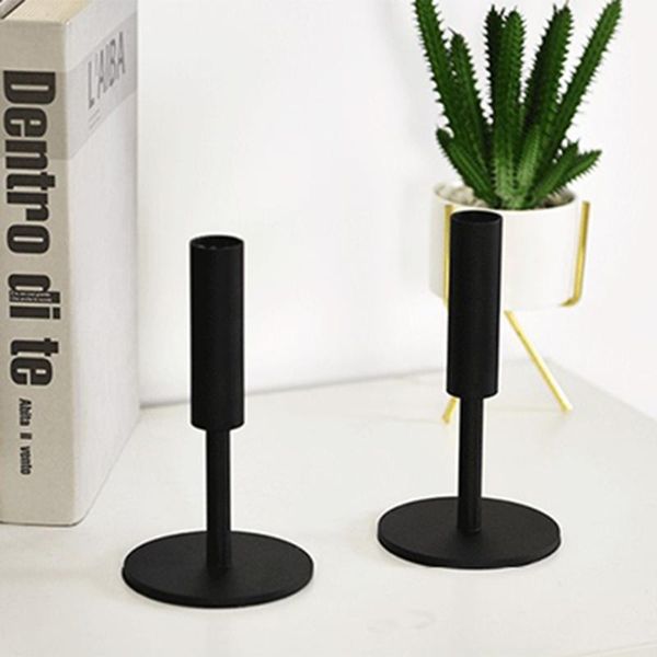 

candle holders 1pc/2pcs stick candlestick centerpiece table modern candlelight dinner metal