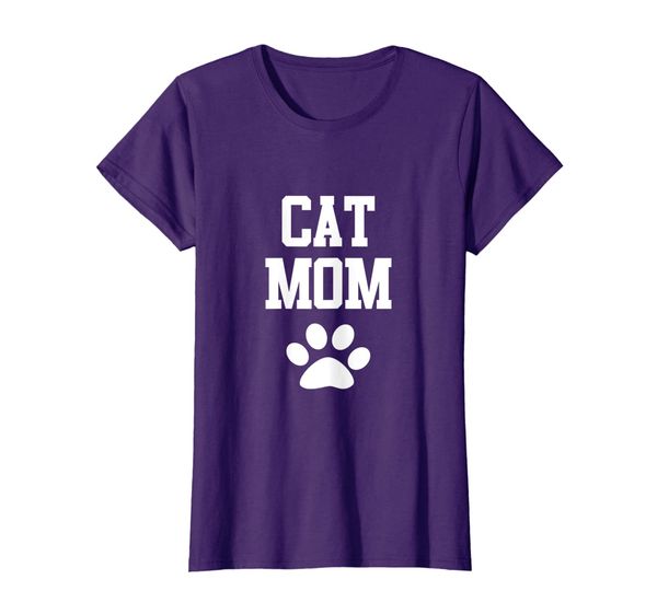 

womens womens ladies cat mom t-shirt, White;black