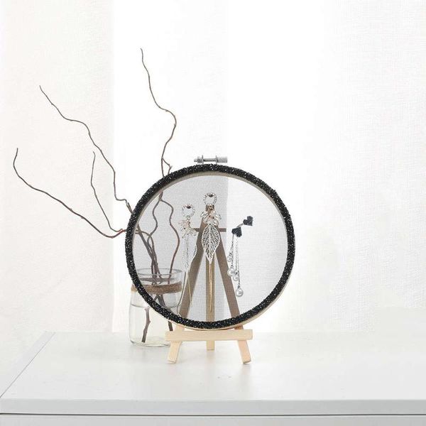 

kitchen storage & organization round embroidery earring display standjewelry stand jewelry badge brooch po props wall hanging