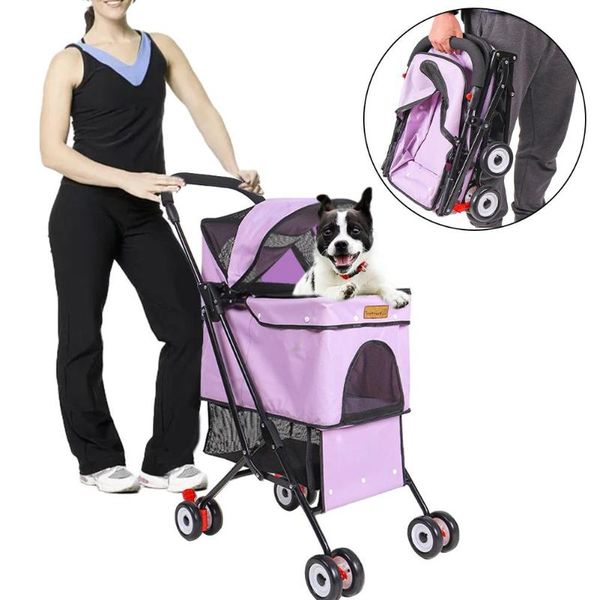 

pet strollers 3 wheel stroller no-zip jogger foldable buggy for dogs dog car seat covers