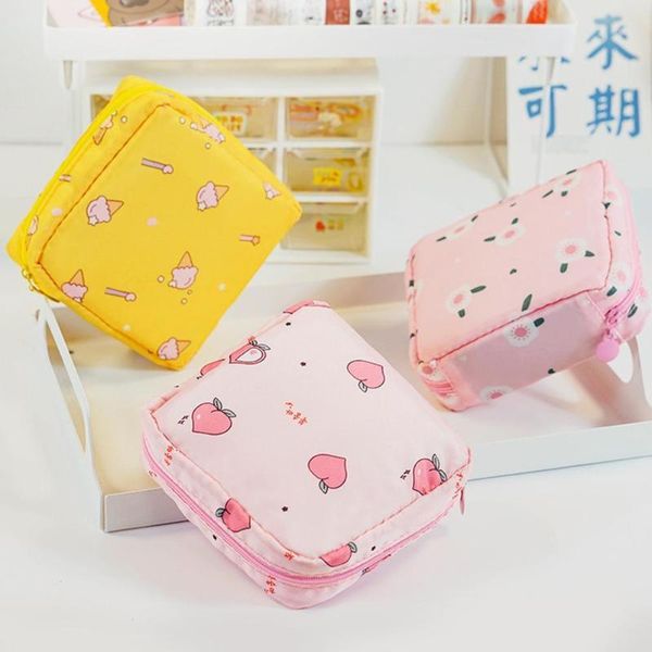 

storage bags tampon for sanitary towels large-capacity napkin portable thickened bag lipstick sani f3i1