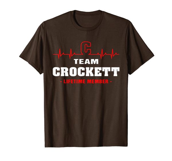 

team crockett lifetime member shirt surname, last name gift t-shirt, White;black