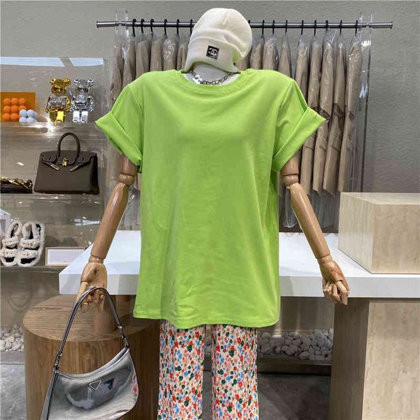 

shirt around neck design 2021 niche with short sleeve part of the cloth, White