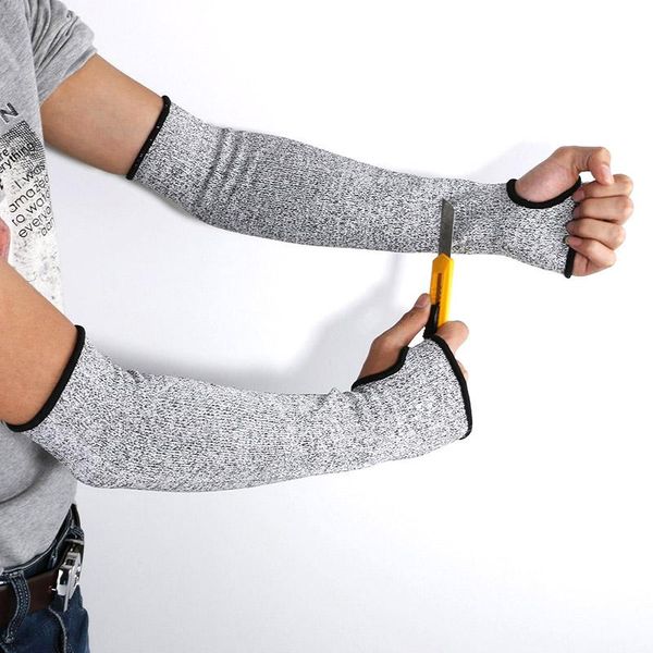 

elbow & knee pads ly 1 pcs outdoor work safety arm guard sleeve anti-cutting protective cut-resistant, Black;gray