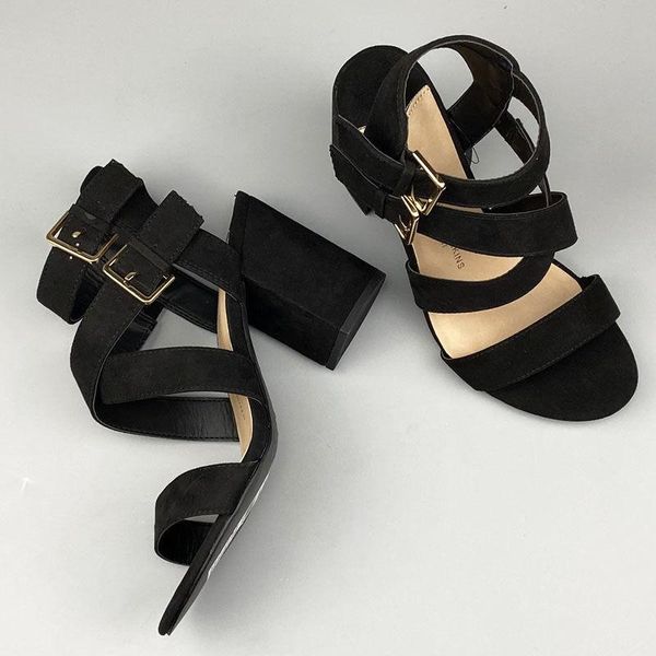 

dress shoes 2021 ankle wedding woman sandalias hollow women plus size for women's boots high heels sandals a264, Black