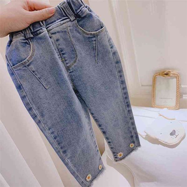 

girls' jeans 2021 new spring baby pants children's baby trousers p4080 210317, Blue