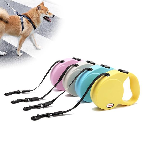 

3/5m dog leash automatic retractable nylon for large dogs durable small medium strong cat traction rope collars & leashes