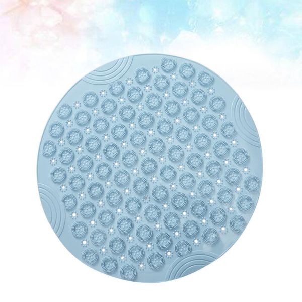 

bath room foot mat circular pvc skid resistance household floor (blue) mats