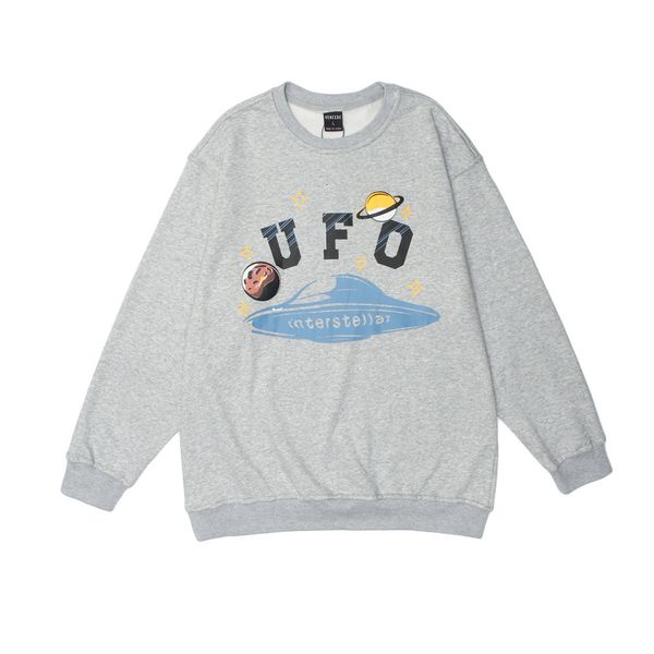 

sweatshirts cartoon fun letter print pullover long sleeve sweater men bf lazy fashion loose round neck hoodie, Black