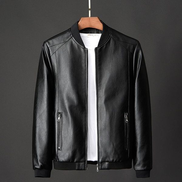 

Mens Jackets Leather Jacket Bomber Motorcycle Men Biker PU Baseball Plus Size 7XL 2022 Fashion Causal Jaqueta Masculino J410, Khaki