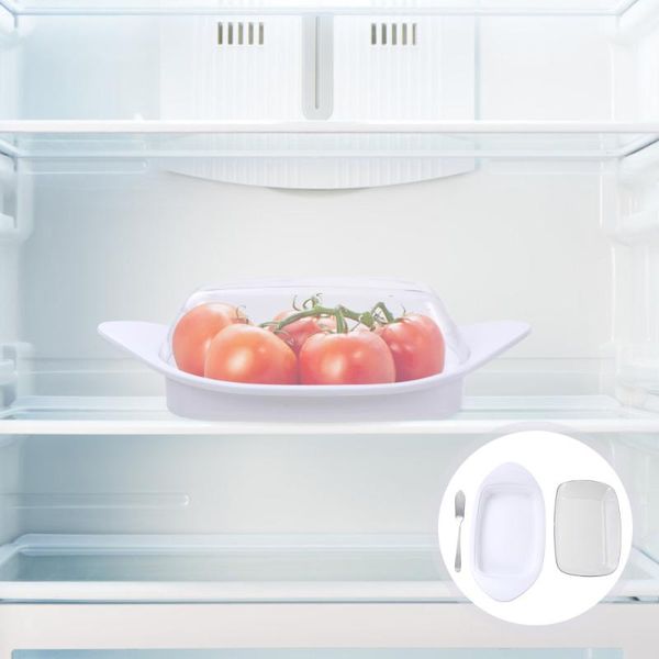 

dishes & plates 1 set cheese butter container dish storage box with lid and scoop cutter