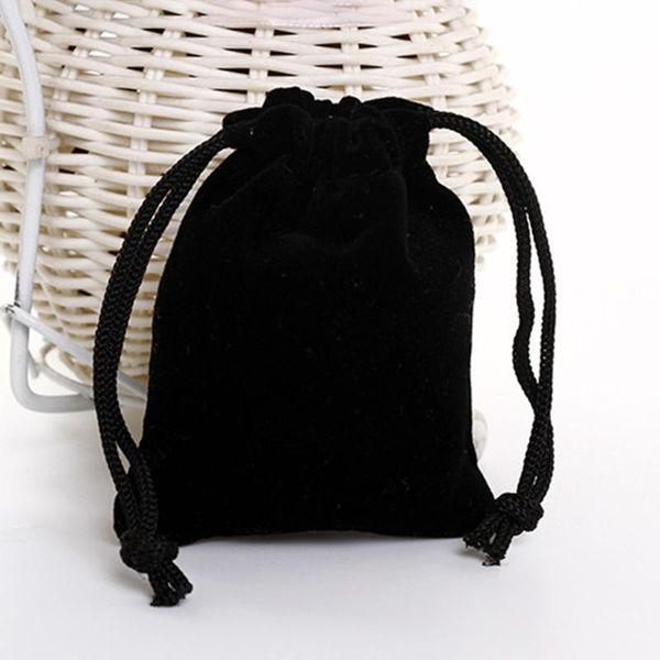 

storage bags 100pcs/lot 9x12cm 3 colors velvet bag jewelry packing drawstring pouches gift can customized