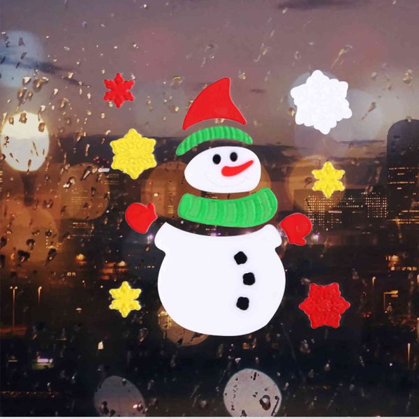 

christmas decorations color large soft glue jelly glass refrigerator paste sticker