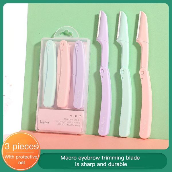 

eyebrow tools & stencils 3 pcs/set folding trimmer safe and convenient trimming tool facial beauty