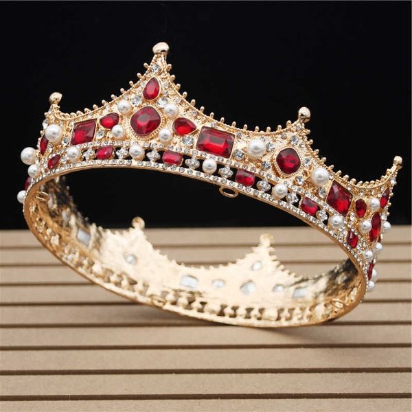 

diameter new glitter baroque large crystal floral crown exquisite charming tiaras beauty pageant bride wedding hair accessories