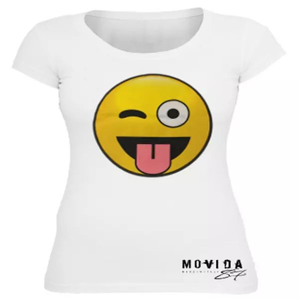

t-shirt lady nightlife 87 smile wink, White;black