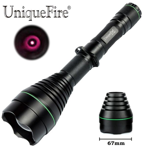 

uniquefire focusing 1508 t50 night vision scope ir 850nm led bulb infrared torch with t67 head part for hunting flashlights torches