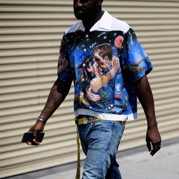 

impossible true love the same asap rocky short sleeve shirt, White;black