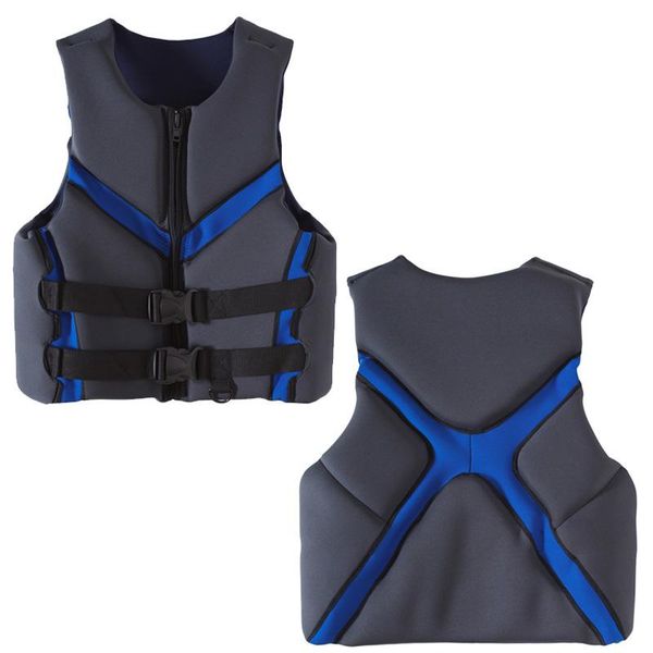 

life vest & buoy men women float surfing rafting protective adults neoprene jacket/vest black