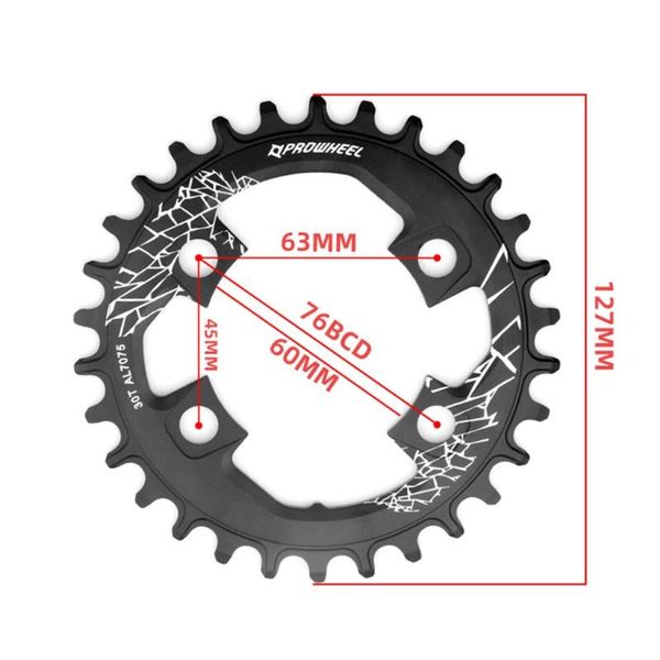

bike heels & chainwheels aluminium 76bcd mountain chainwheel sprocket for 8/9/10/11s steel chain/alloy cycling parts