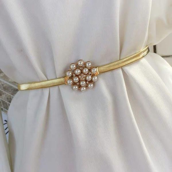 

belts sell like cakes metal leaf chain elastic for women silver waist dress decorated woman a variety of styles, Black;brown