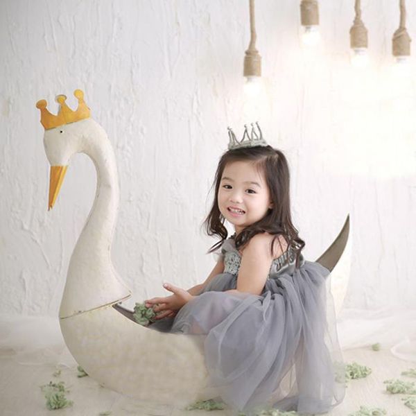 

born pography props cute white swan gifts lovely baby studio po cribs