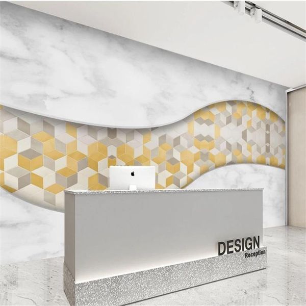 

wallpapers modern 3d murals wallpaper for living room light luxury geometric marble background wall3d stereoscopic