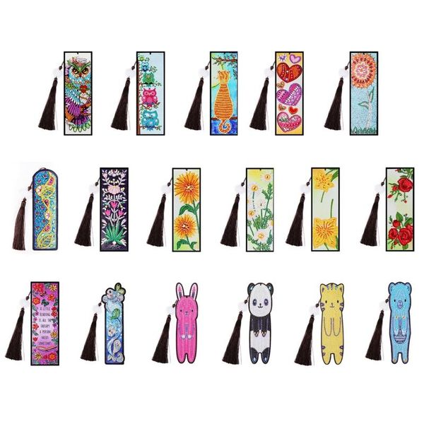 

special shaped diamond painting leather bookmark book mark embroidery crafts