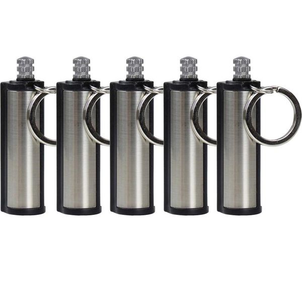 

decorative objects & figurines waterproof outdoor portable lighter bottle keychain with containing cotton core delicate durable