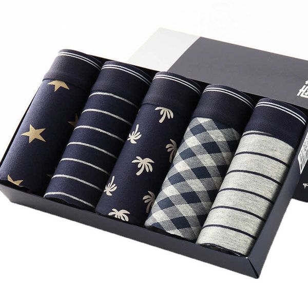 

underpants 5pcs/lot boxershorts men printed breathable comfortable underwear man boxers elastic shorts male soft boxer panties, Black;white