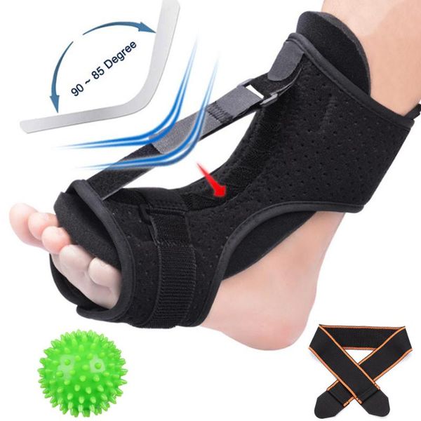 

adjustable plantar fasciitis night splint brace prevention of foot drop orthosis stabilizer pain relief ankle support, Blue;black