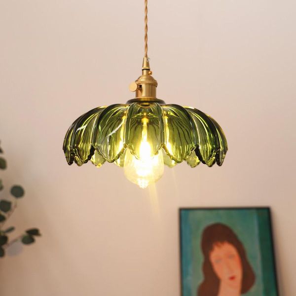 

nordic retro colorfull glass pendant lights creative restaurant living room lamp simple bedside led e27 light lamps